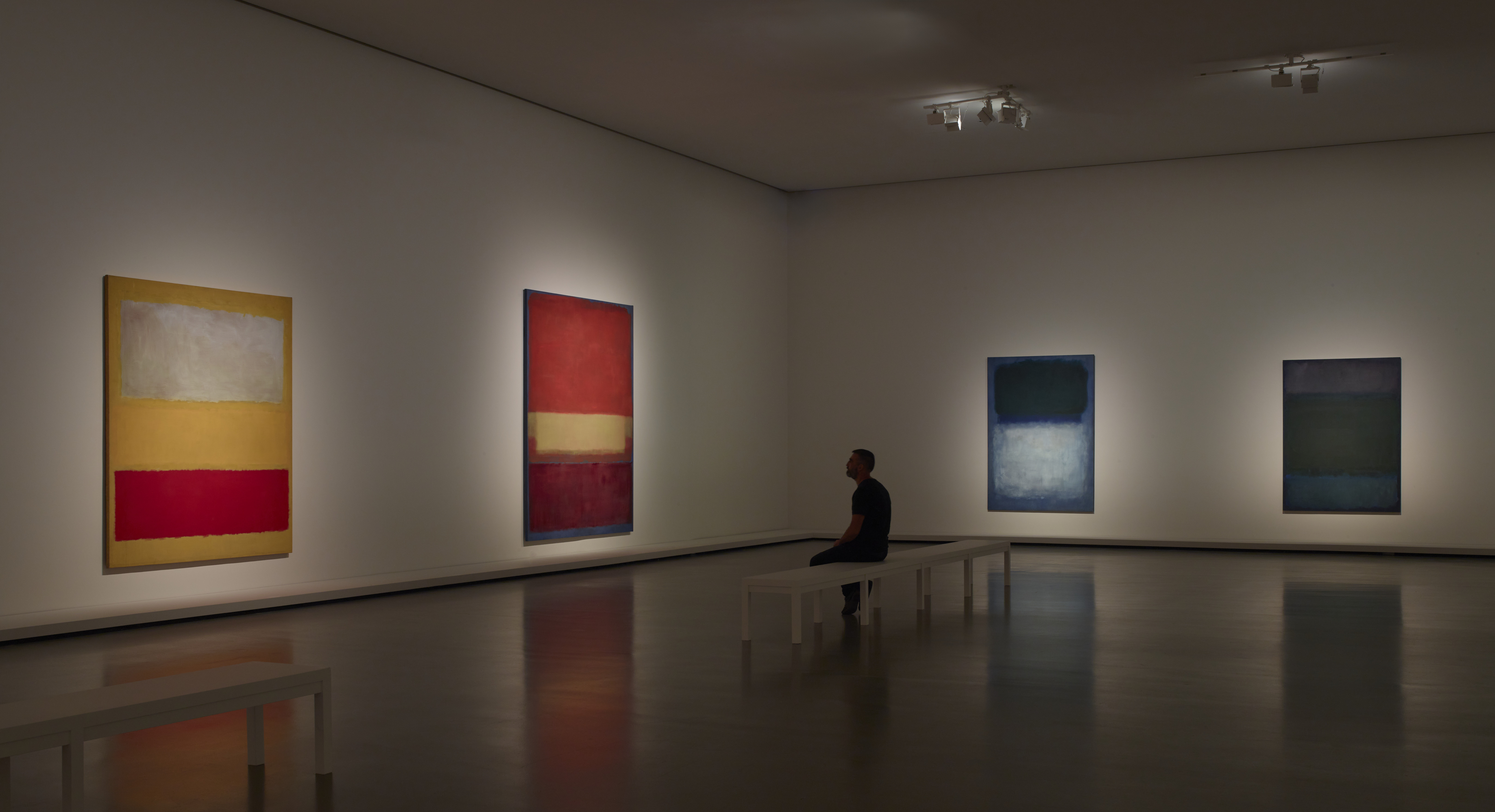 Vue d'installation de l'exposition "Mark Rothko"