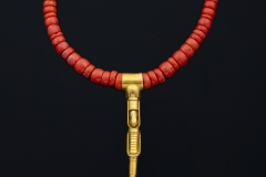 Claude_WESEL_Maya_necklace_18ct_yellow_gold_and_coral_necklace_Unique_piece_2004_