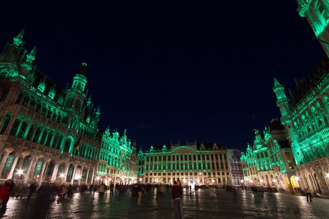 SAINT PATRICKS DAY GRAND PLACE IN BRUSSels