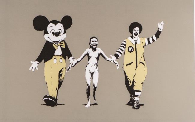 WHATS ON BELGIUM DEODATO ART_Banksy-Napalm-serigrafia_carta-47x70cm