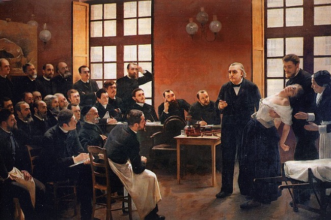 HAPPINESS COACHEING PERSONAL DEVELOPMENT A Clinical Lesson at the Salpêtrière 1887 by André Brouillet
