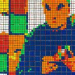 Art in Belgium: Brussels contemporary arts this autumn ART IN BELGIUM RUBIK SELF-PORTRAIT WITH CUBE 2005 - Crédit Invader