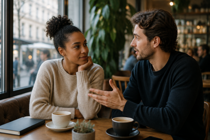 coffee shop couple