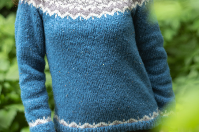 Detail of an Icelandic lopapeysa sweater. © Kyle Cassidy