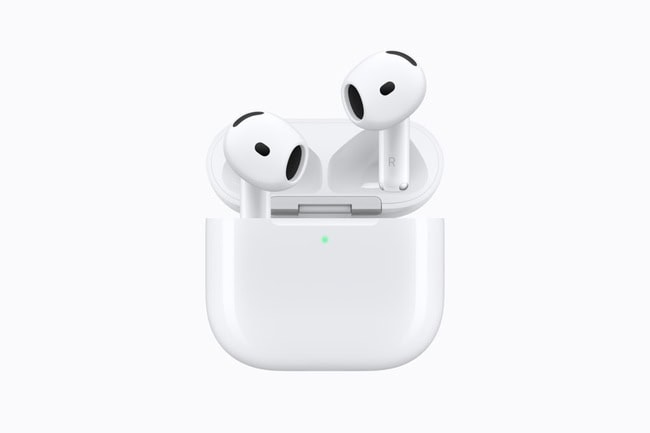 AirPods 5 and their charging case, from Apple’s September 2026 launch photography. Apple Newsroom.