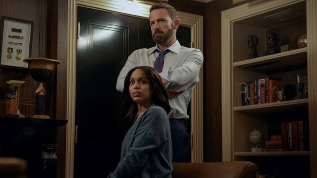 Ben Affleck and Kerry Washington in Animals (2026), from Netflix’s October programme photography. Source: Netflix / Tudum.
